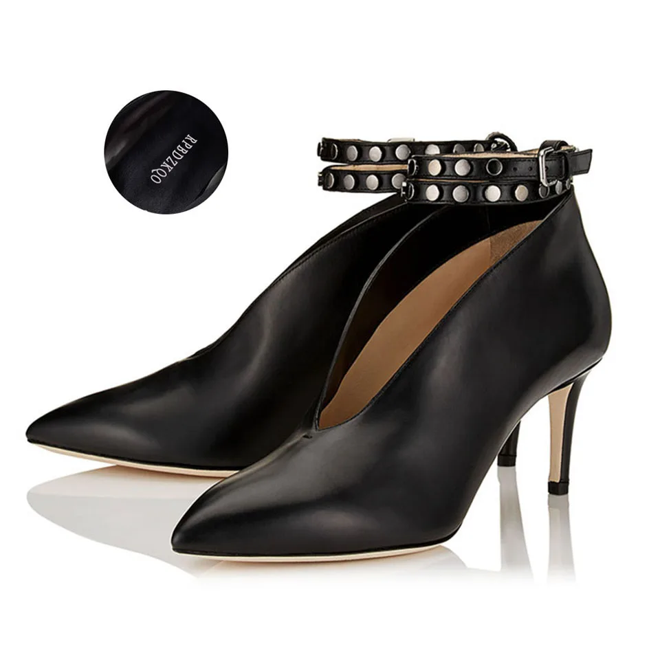 navy blue and red heels