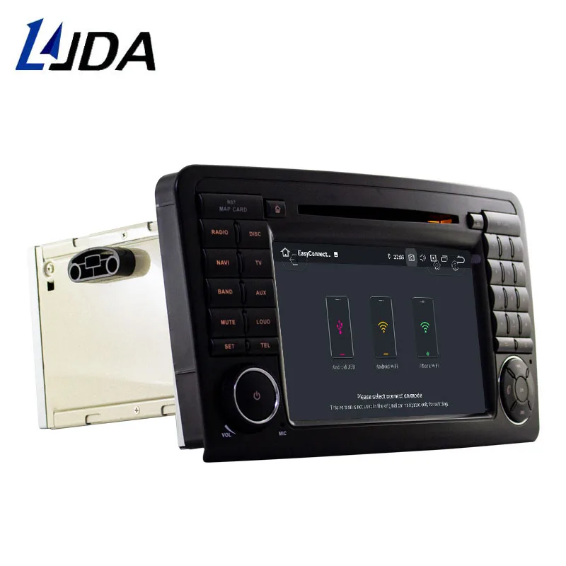 Top LJDA 2 Din Android 9.0 Car Radio For Mercedes Benz ML CLASS W164 ML350 ML300 Car Multimedia Player Stereo Audio GPS DVD WIFI DSP 1