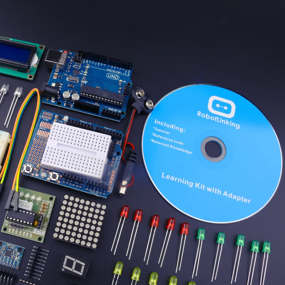 UNO проект DIY стартовый набор для Arduino с учебным руководством, реле 5 В, модуль питания, мотор