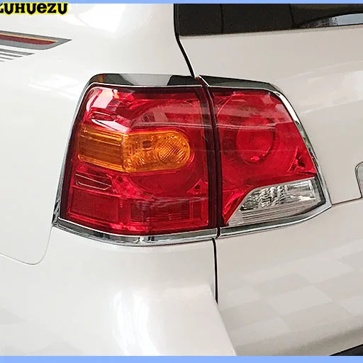 Luhuezu 4 шт. хромированная задняя крышка лампы Стайлинг планки для Toyota Land Cruiser 200 LC200