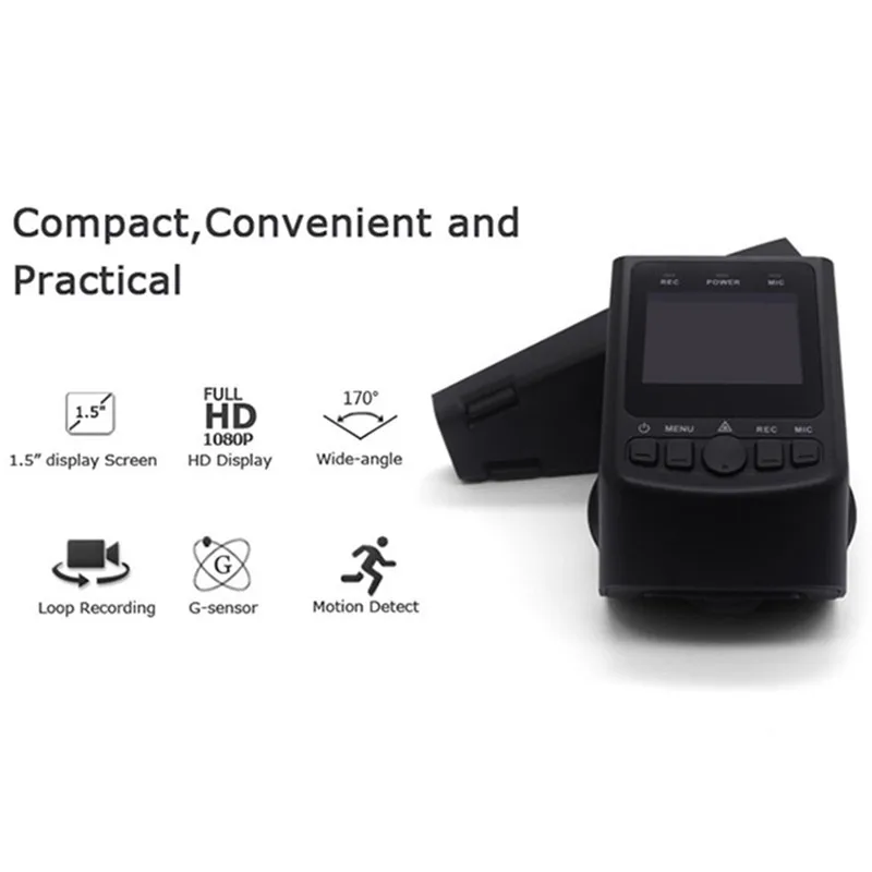 AUTOLOVER A118C - B40C 170 Degree DVR HD 1080P Car styling Dash Cam Hidden Recorder Camera Wide Angle TFT Screen Capacitor
