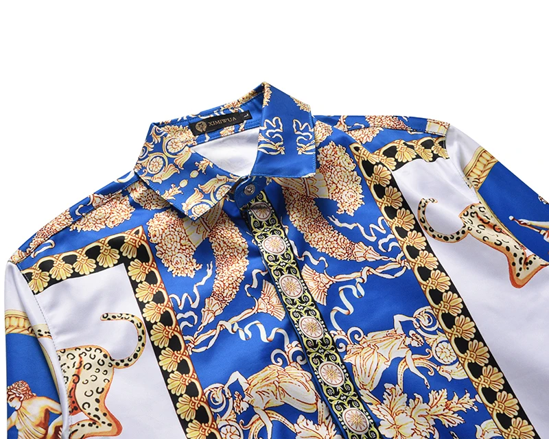 XIMIWUA 2019 New Men Shirts Floral Shirts 3d Print Casual Long Sleeve Shirt Men Slim Fit High Quality Chemise Homme Luxury Shirt