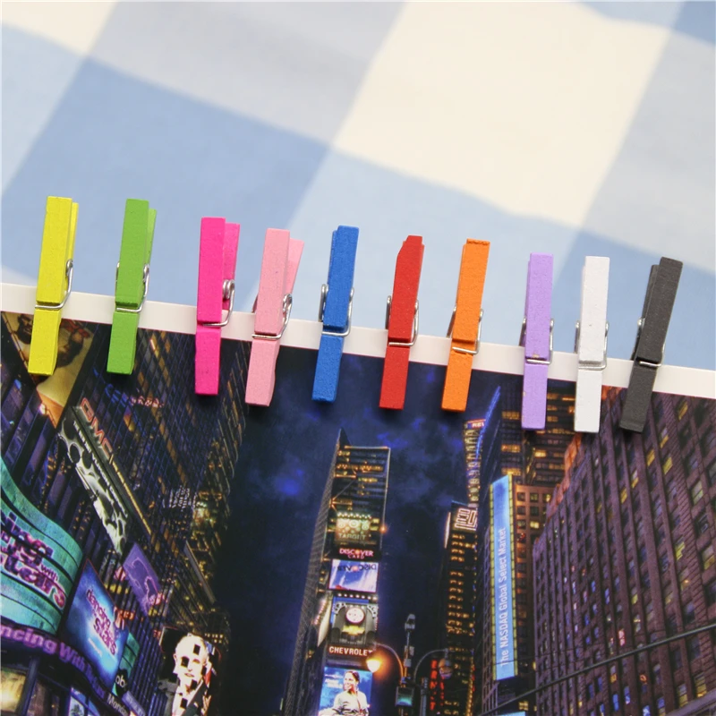 10 шт. случайных цветных деревянных прищепок для одежды фотографий вечерние