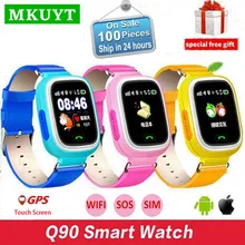 MKUYT Q90 Kids Children GPS Phone Positioning Smart Watch 1 22 Inch Color Touch Screen SOS