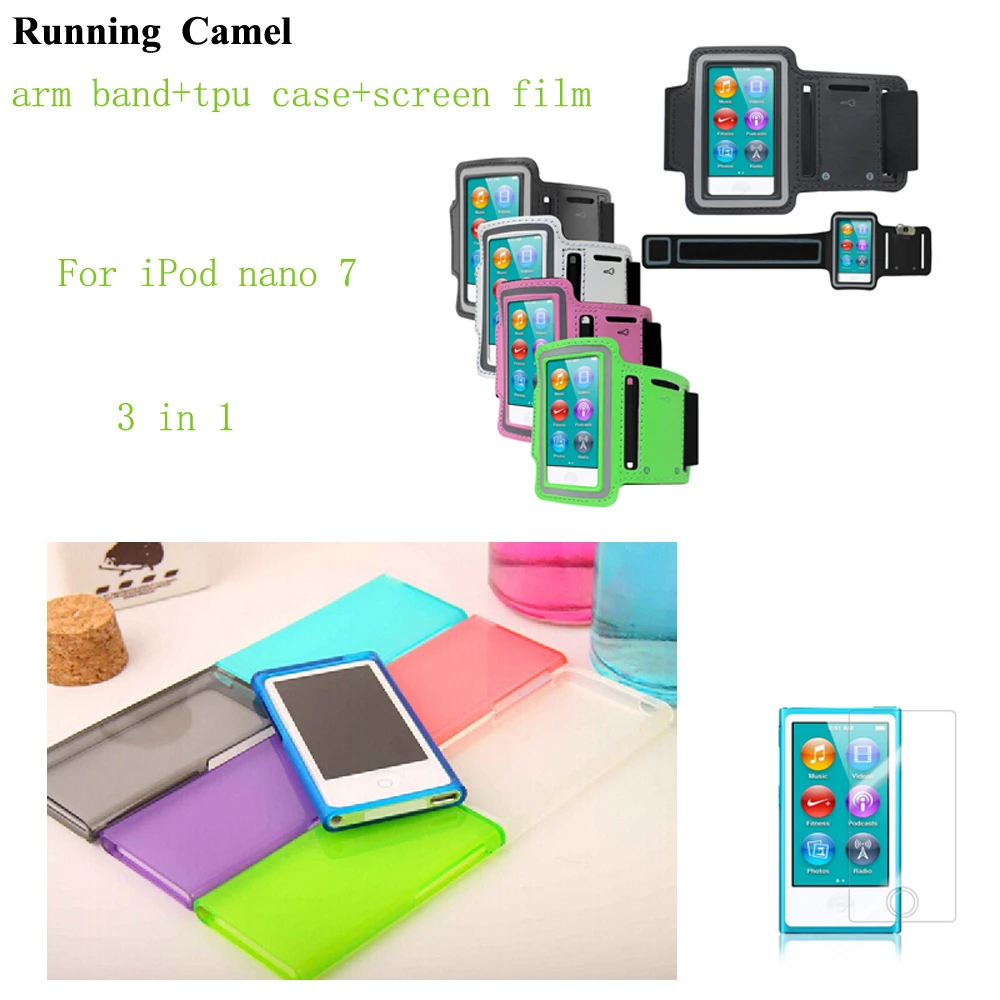 

Running Camel Waterproof Running Sports Arm band Bag Holder Case For Apple iPod Nano 7 7th 7G Gen Case Cover Pouch + Case + Film