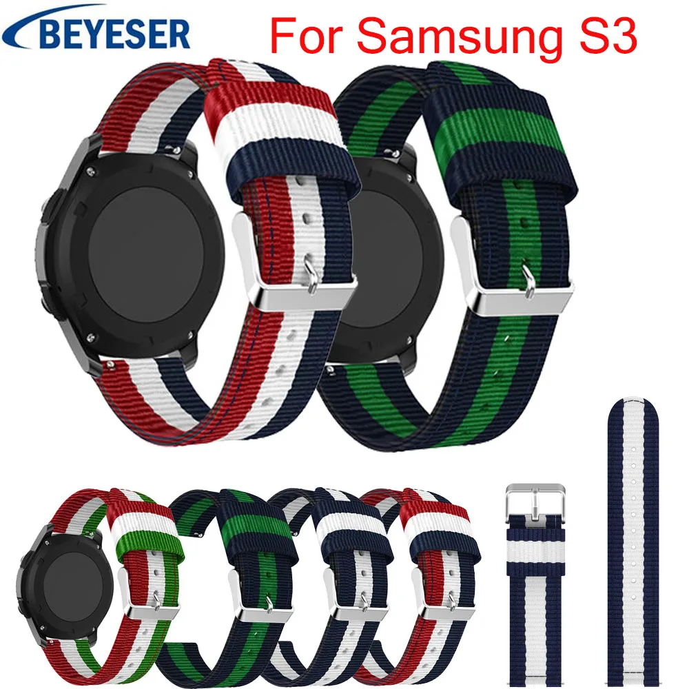 

22mm Nylon Replacement Smart watchbands For Samsung Galaxy Watch 46mm watch band for Samsung gear S3 sport classic watch strap