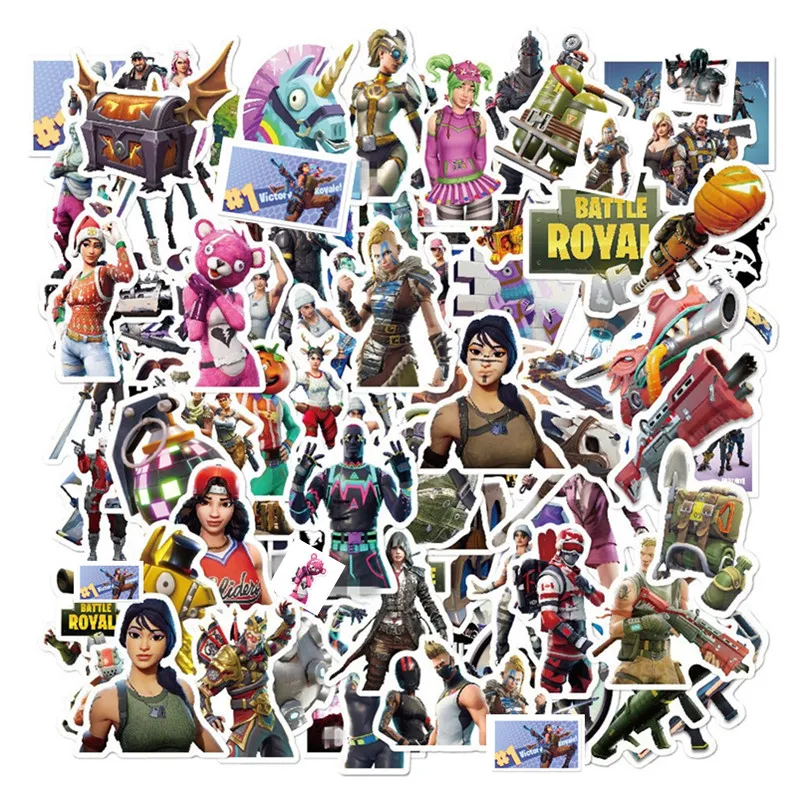 

104 pcs/pack Hot Game Toy Stickers Battle Royale Graffiti Stickers For Moto car suitcase laptop Skateboard Sticker