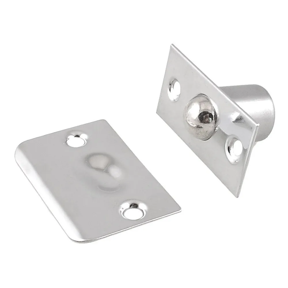 

1 PCS Top Quality Stainless Steel Hot Strike Plate Closet Door Ball Catch Latch Catcher, Silver Tone for wood door KTV