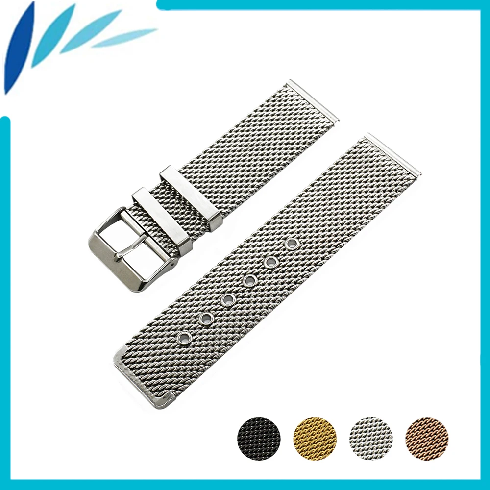 Stainless Steel Watch Band 20mm 22mm 24mm for Cartier Pin Clasp Strap Wrist Loop Belt Bracelet Black Silver Men Women + Tool