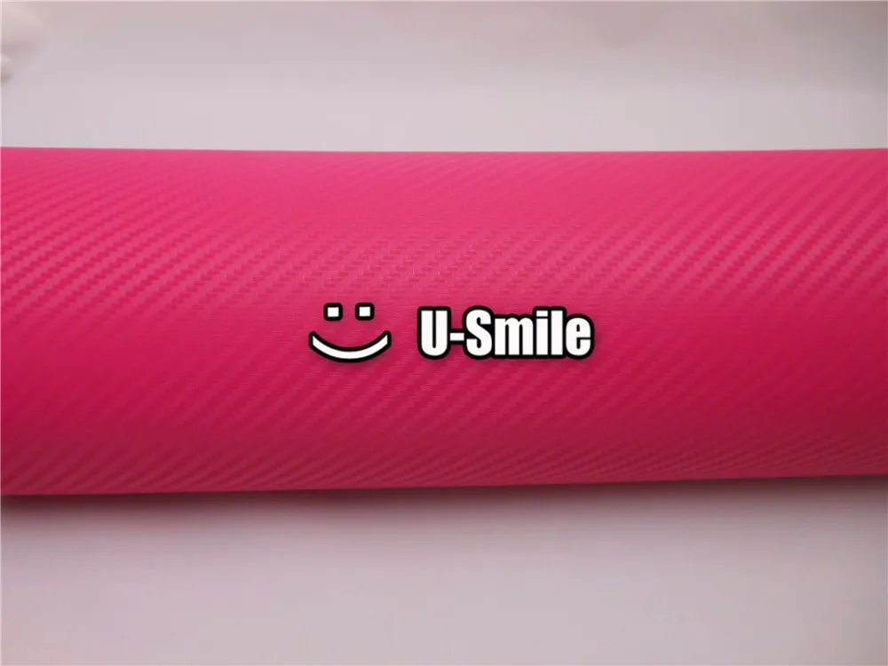 Премиум Розовый 3D карбоновый виниловый рулон розы 3D карбоновое волокно wrap Air Release Car wrap ping Размер: 1,52X30 м/рулон
