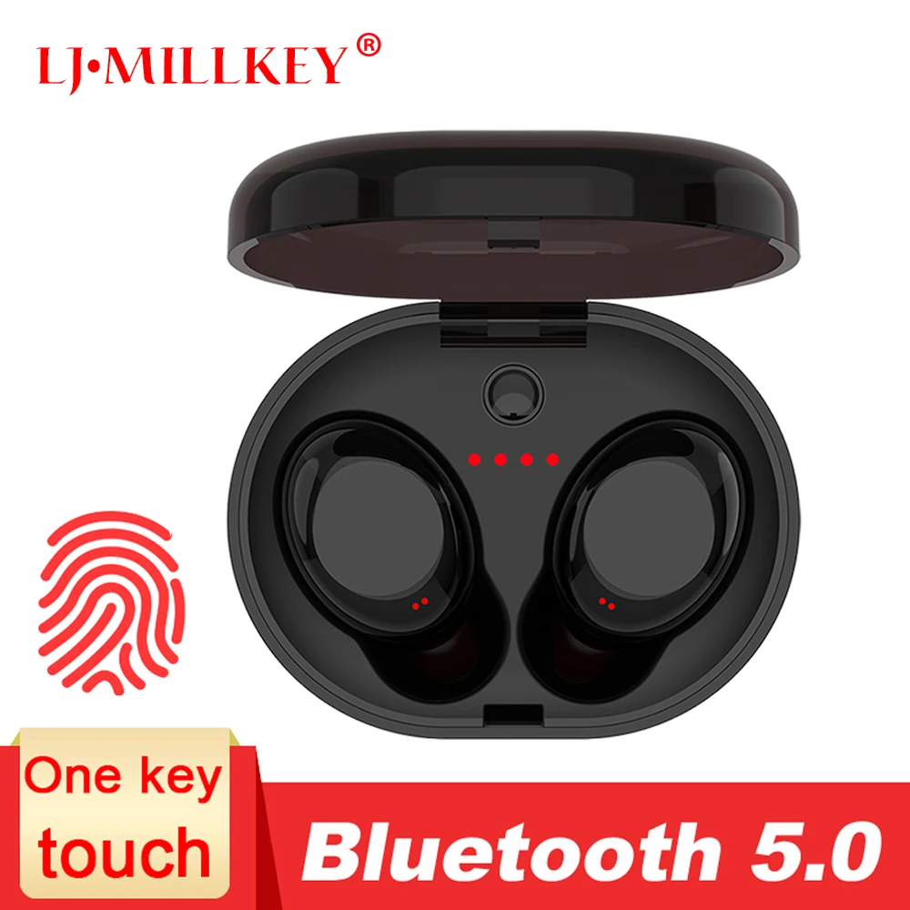 

TWS 5.0 Bluetooth Earphone Touch Control Stereo Music In-ear Type IPX6 Waterproof Wireless Earbuds with Charging box YZ213