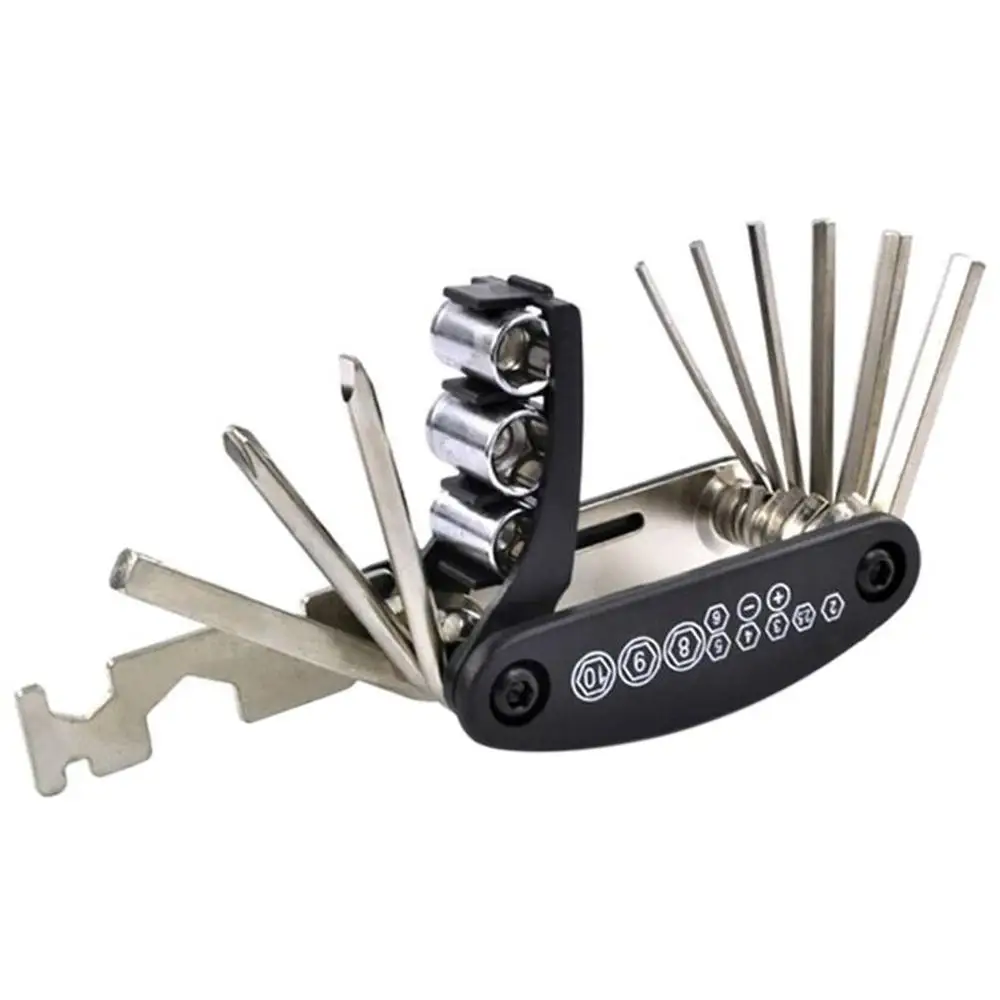 Best Bicycle tool Hexagon screwdriver socket wrench 16 in 1 portable folding bicycle portable folding repair tool universal