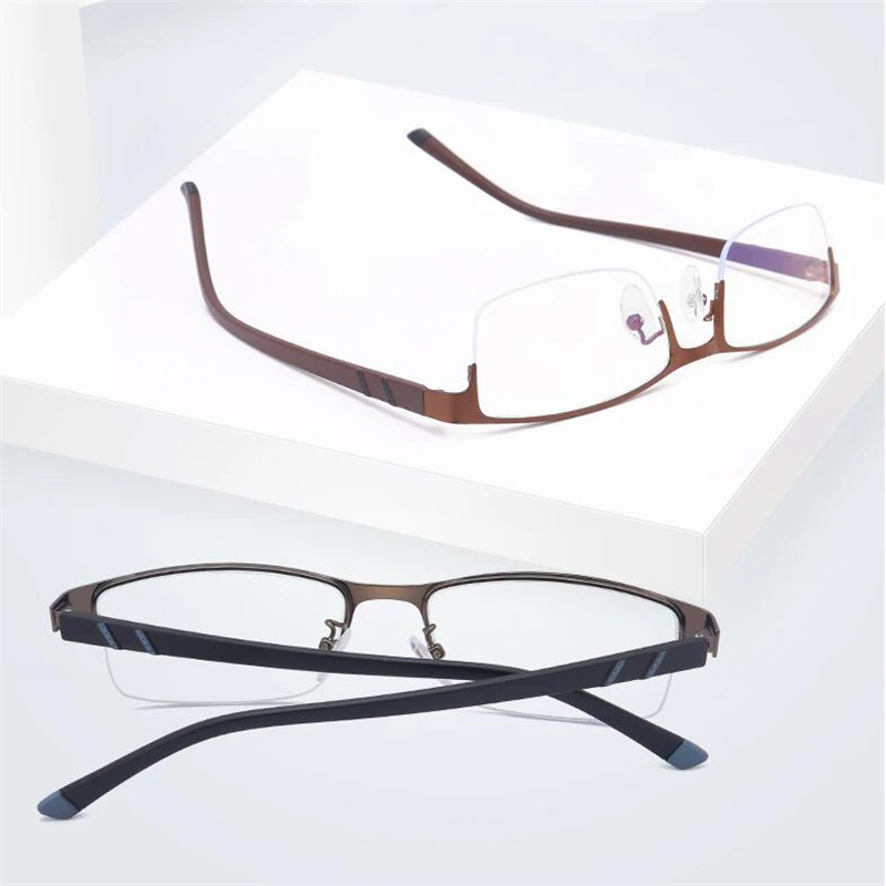 Деловые мужские квадратные очки для близорукости с градусным металлическим 1,56 асферическим объективом рецептурная оптика очки 0-0,5-1,0 To-4,0