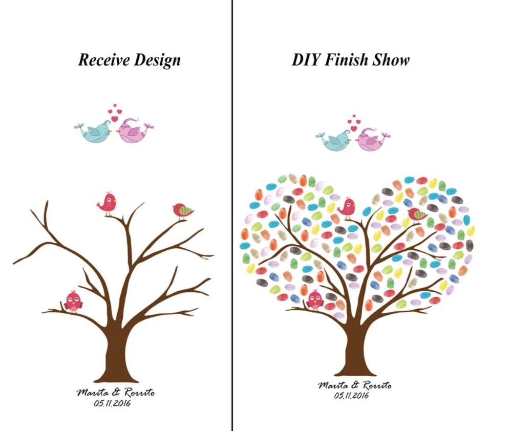 Wedding Tree Fingerprint canvas (12)