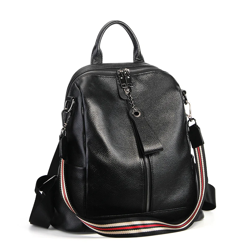 Nesitu Highend Coffee Red Grey Black Genuine Leather Women's Backpack Female Girl Backpacks Lady Travel Bag Shoulder Bags #M007