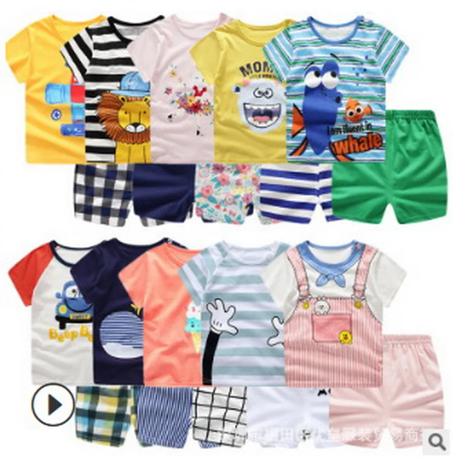 DHL 100 Комплект летних костюмов для малышей модные комплекты одежды с рисунком