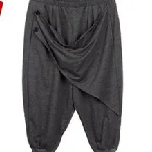 Весна и лето новые модные мужские повседневные свободные шаровары tide Hip-Hop calf брюки middlelowlevel плюс размер одежда