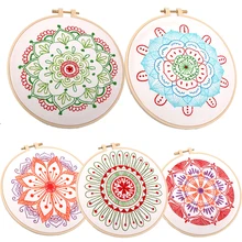Красочные цветочные DIY наборы вышивки с цветочным принтом вышивка для начинающих вышивка рукоделие искусство вышитая картина домашний декор