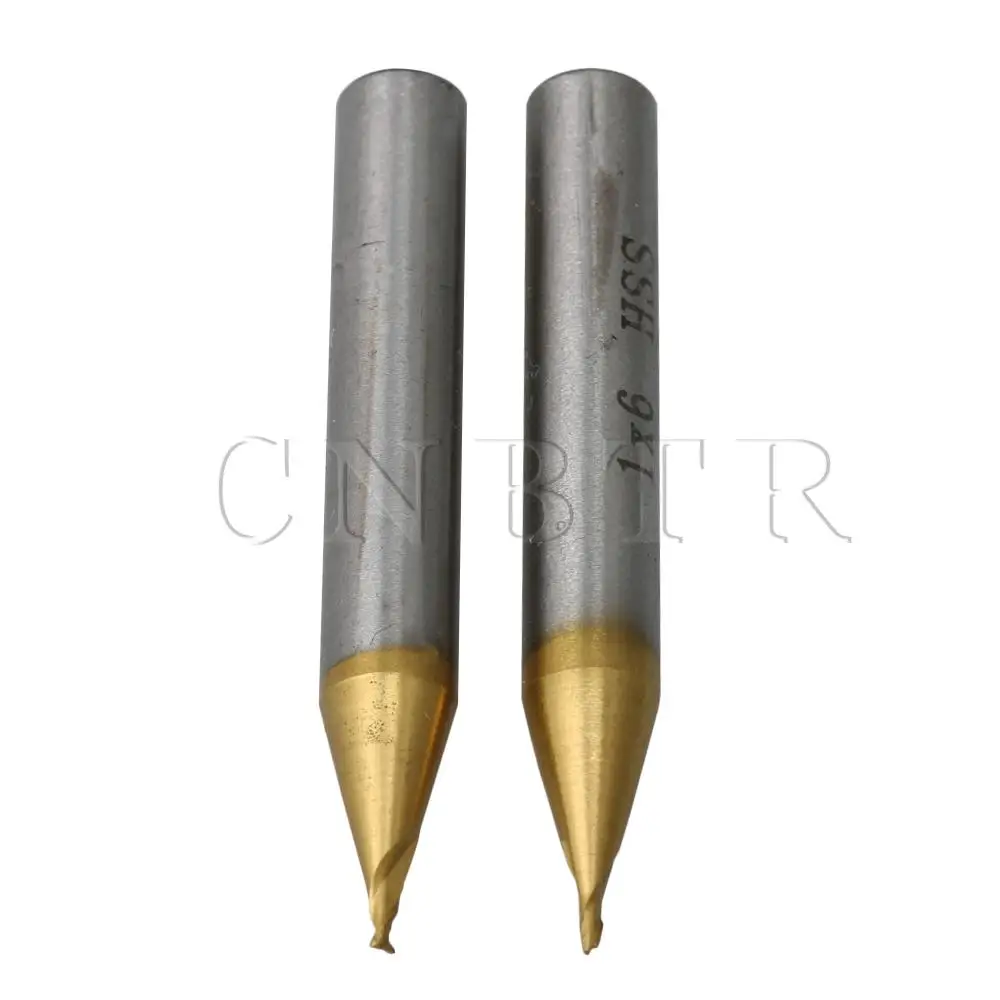 

CNBTR HSS Titanizing Milling Cutter For Key Cutting Machine Locksmith Tools with 1mm Cutter Dia Pack of 2