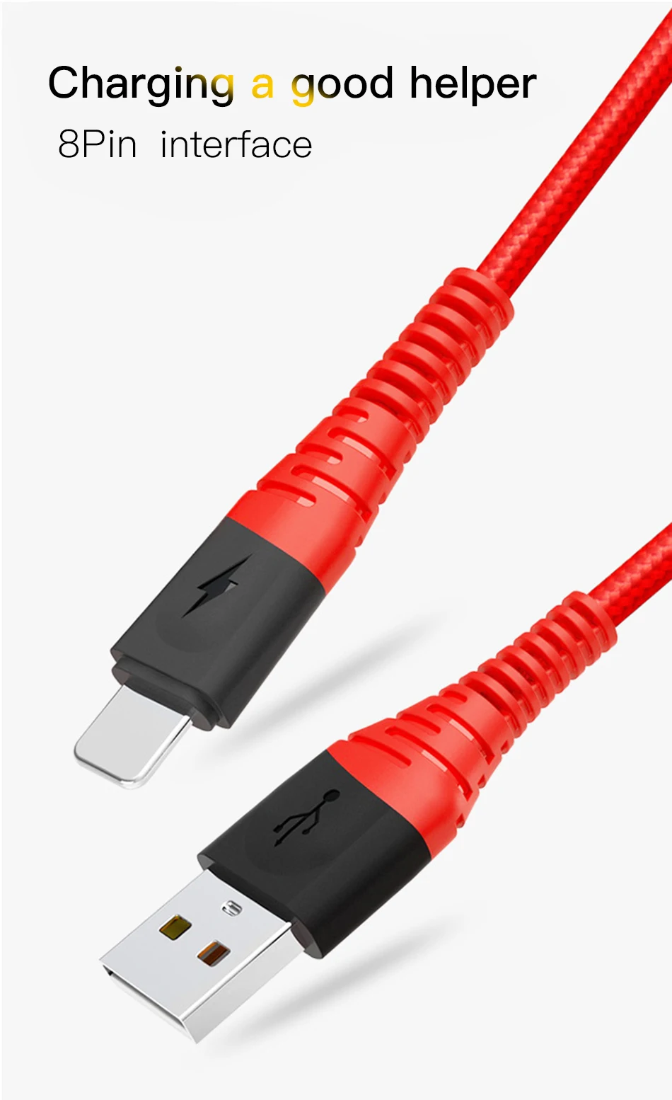 Прочный нейлоновый usb-кабель ACCEZZ для iPhone X XS MAX XR 8 7 6S 5 Plus, кабель для зарядки и передачи данных 2 м для Apple, длинный зарядный кабель