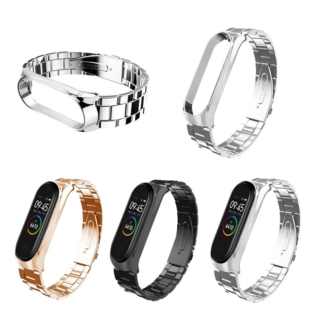 Watchbands Fashion Stainless Steel Luxury Watch Strap Metal Wristband For Xiaomi Mi Band 4 Smart Watch Band Accessories Watchbands Fashion Stainless Steel Luxury Watch Strap Metal Wristband For Xiaomi Mi Band 4 Smart Watch Band Accessories