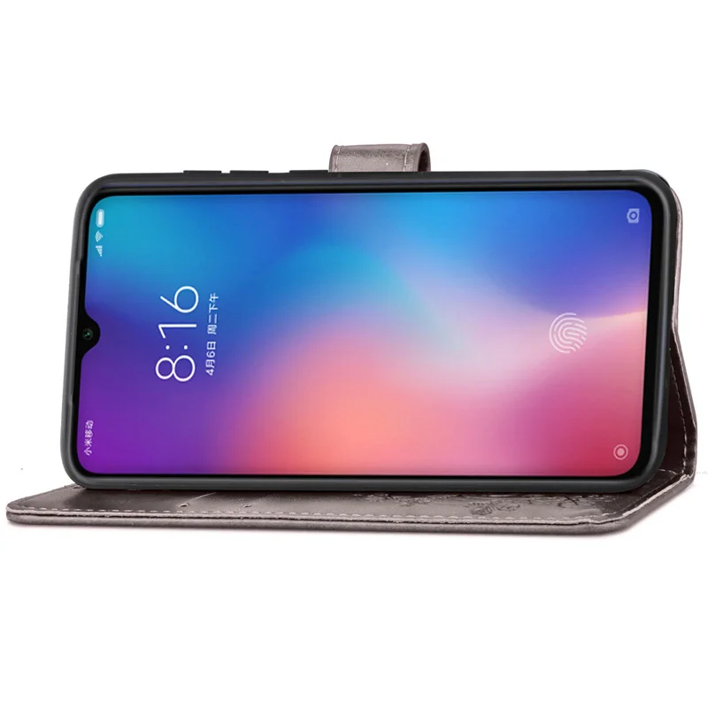 Магнитный флип чехол для Xiaomi Mi 9 из искусственной кожи + Силиконовый Футляр Coque с