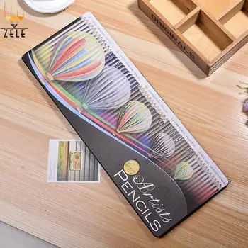 

Ship From US Adeeing Wooden 3.0mm 60pcs Assorted Easy to Work Colour Pencils with Fire Balloon Iron Box QKCr60