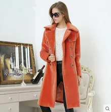 Spring and autumn slim solid color fur coat Spring and autumn slim solid color fur coat