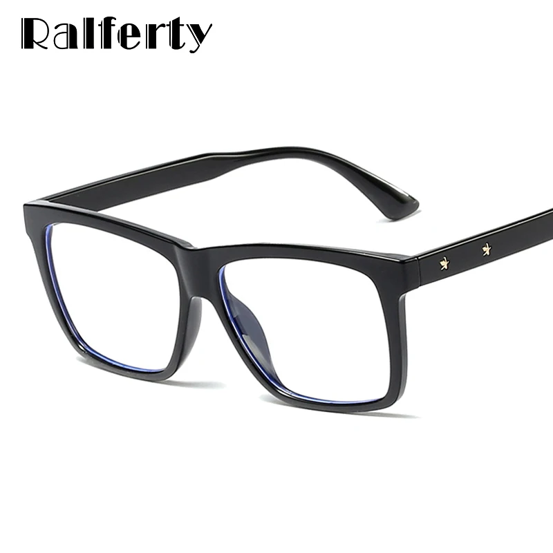 

Ralferty Anti-blue Light Glasses Men Computer Square Optic Frame Classic TR90 Prescription Myopia Spectacles oculo de grau F8021