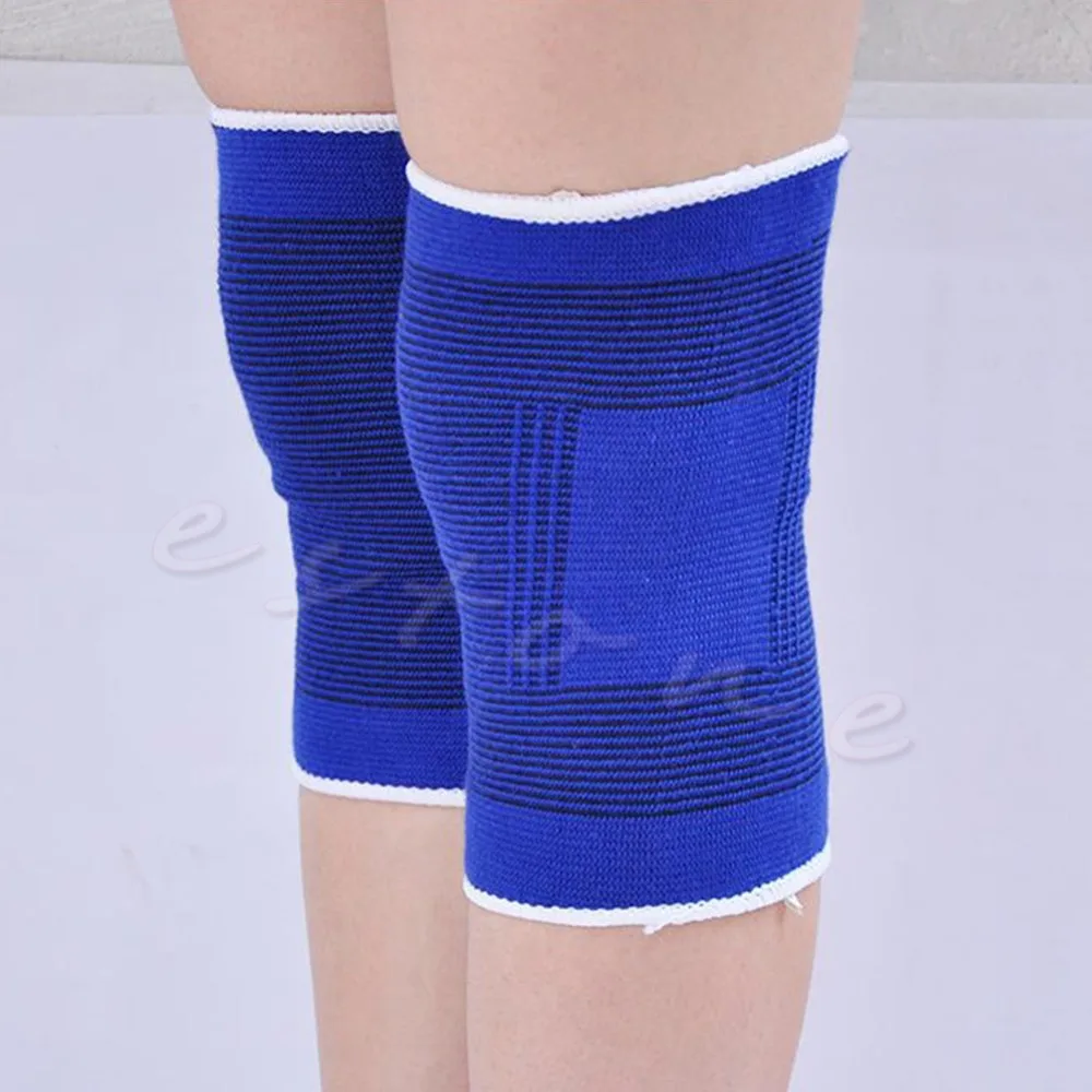 B39 2pcs Elastic Calf Knee Support Sleeve Brace Guard Sprain Injury Sports Bandagein Elbow