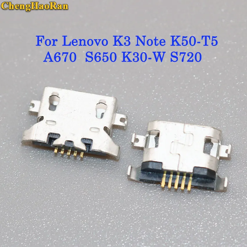 

ChengHaoRan 50-100 Micro USB Charging Dock jack socket Connector Port For Lenovo K3 Note K50-T5 K30-T Replacement Repair parts