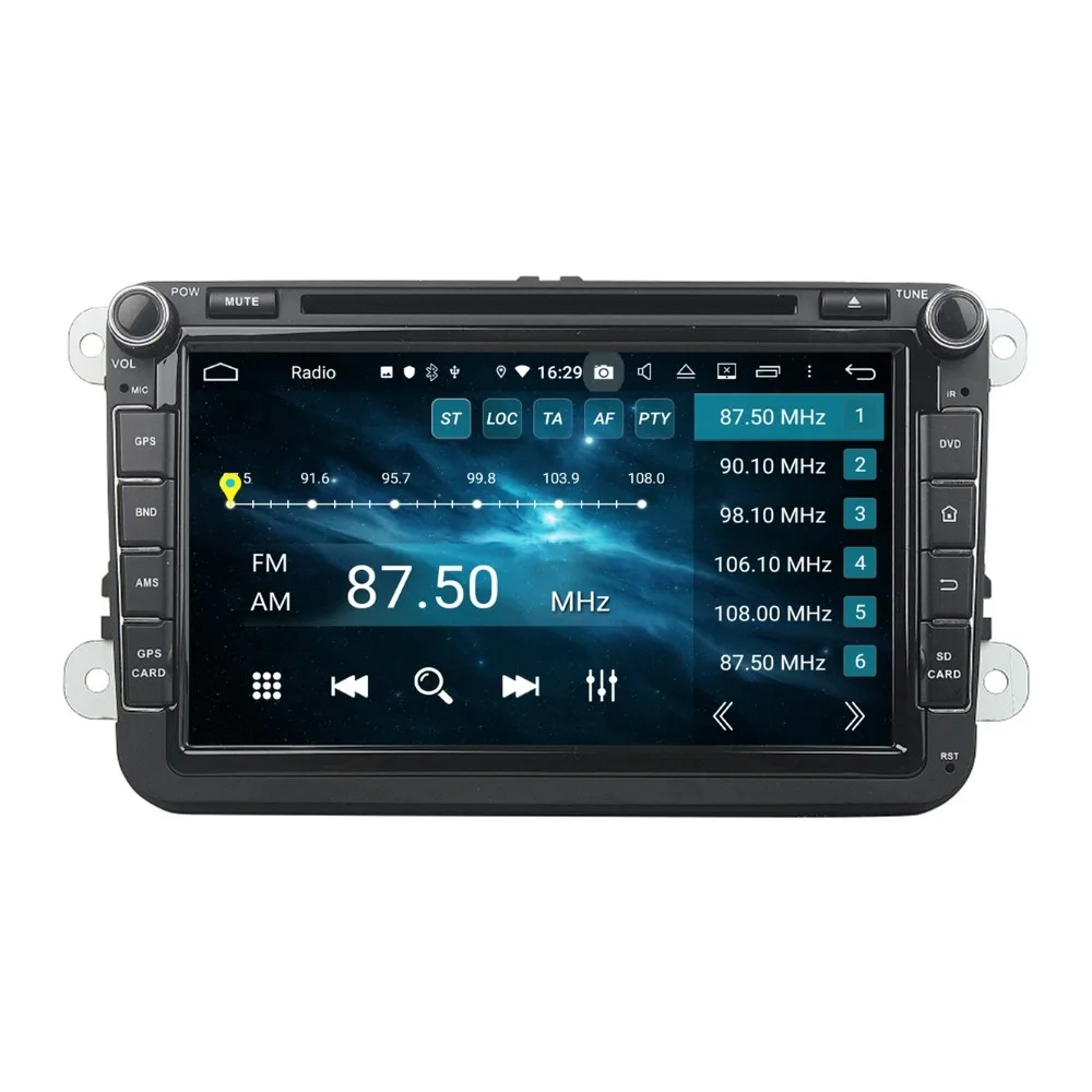 Clearance 4GB RAM Octa Core 2 din 8" Android 9.0 Car DVD Player for VW Volkswagen Passat Tiguan Touran Caddy Skoda Seat CC POLO Jetta Golf 5