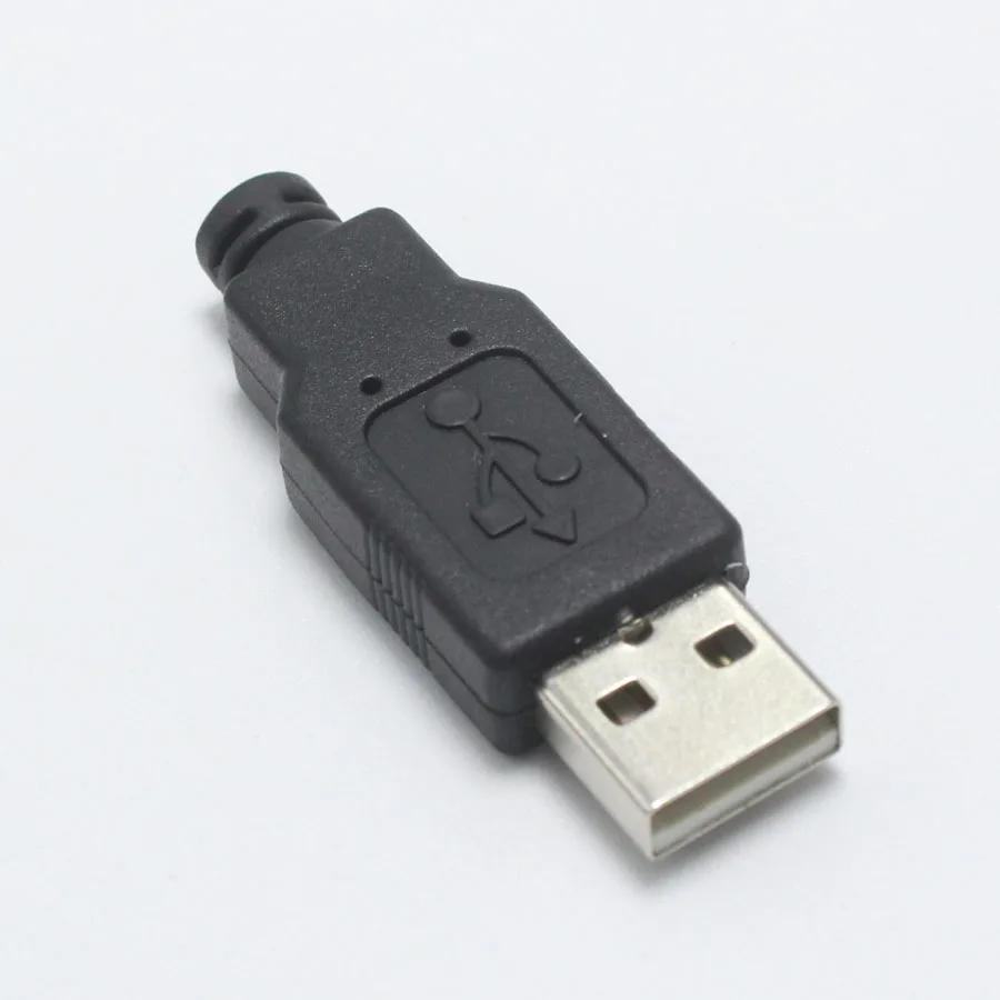 10 компл. тип A Мужской USB 2,0 удлинитель Шнур адаптер синхронизации данных конвертер 4 в 1 черный DIY ремонт разъем бесплатно-сварка