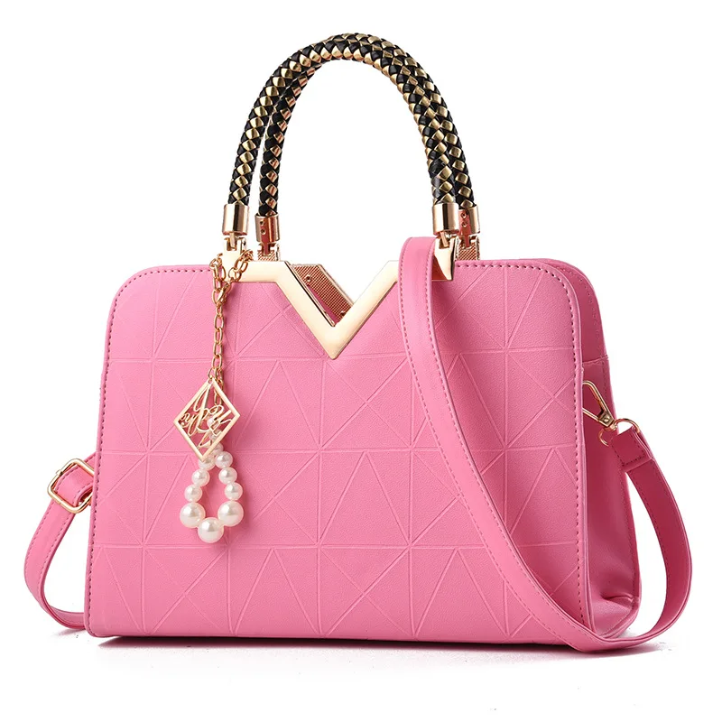 2017 new Luxury simple shells leather handbag Famous brands designer female tide knitting shoulder  - 32970918352