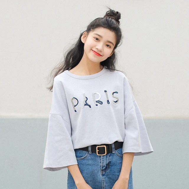 Image result for 2017-Women-S-Punk-Harajuku-Ulzzang-Fashion-Loose-Embroidery-Letter-T-Shirt-Female-Korean-Kawaii-Cute.jpg_640x640