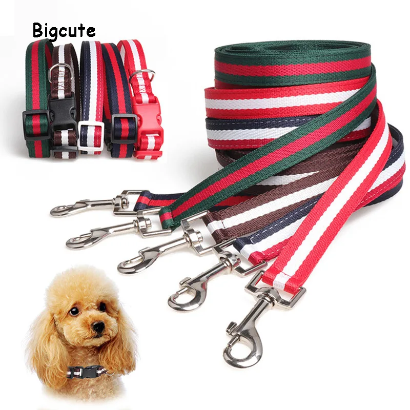 

Dog or Cat Leash Collar Set 50" Length Leash 10"~20" Adjustable Collar Pet Outdoor Walk Leash Collar Set Fashion Pet Decoration