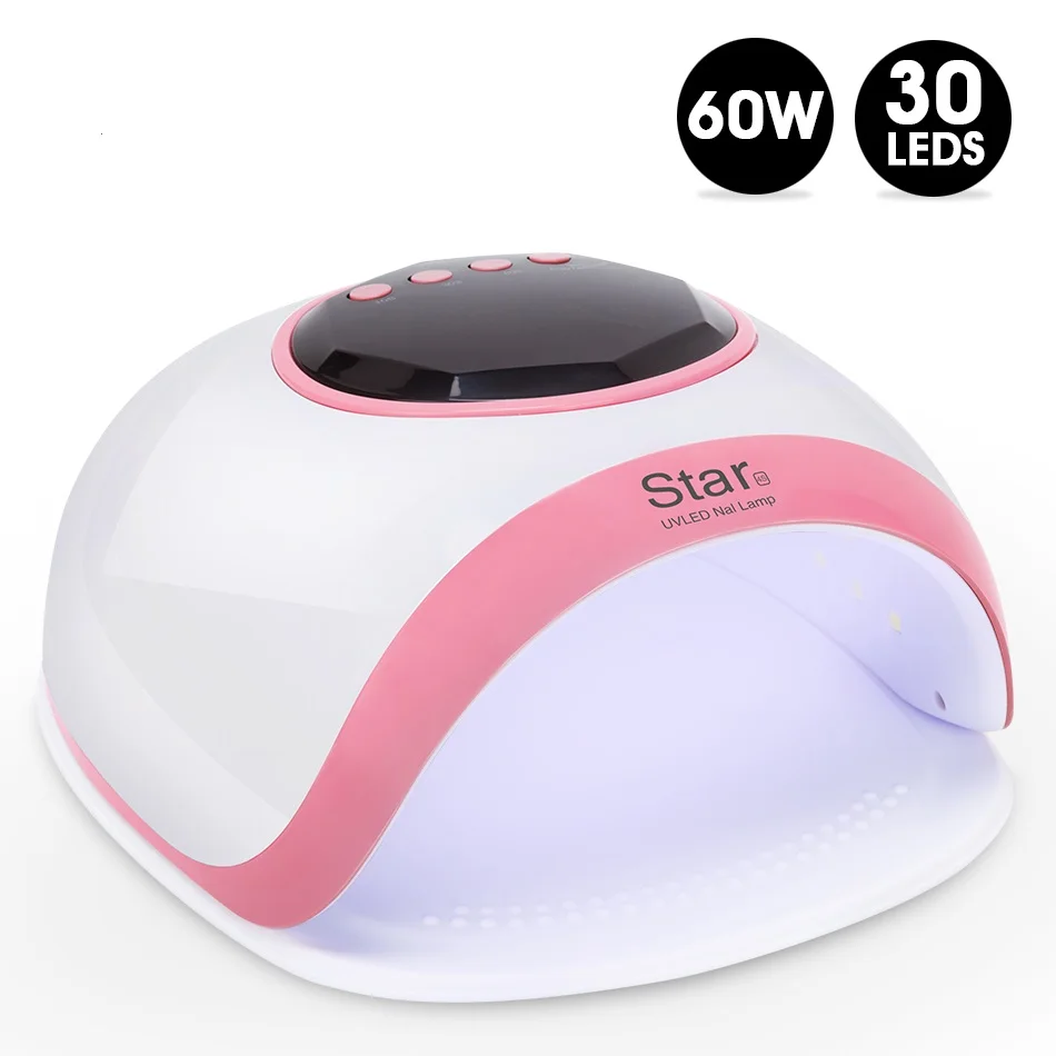 

Star 4S 60W High Power LED UV Lamp For Curing UV Gel Nail Lamp For Nail Art Drying Gel Polish With Sensor LCD Display