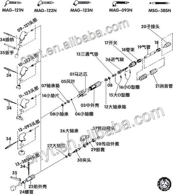 air hand tool grinder parts Air Tools spare partsin Abrasives from Tools on