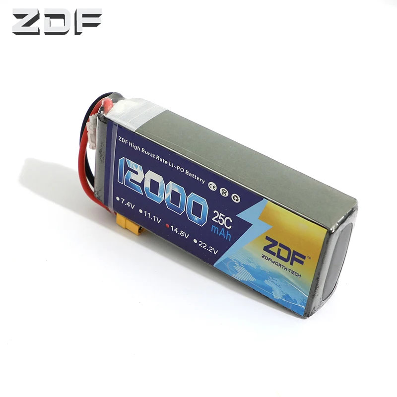 

ZDF RC 4s Lipo Battery Power 14.8V 12000mAh 25C RC Airplane Drone Quadrotor Helicopter Car Boat Tank Batteria AKKU Racer
