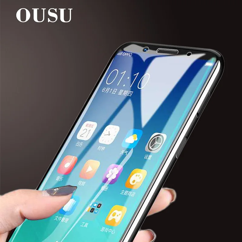 OUSU Phone Screen Protector Scratch Proof Tempered Glass For meizu 16 plus mx 6 pro7 V8 15 Protective Film 16x | Мобильные телефоны