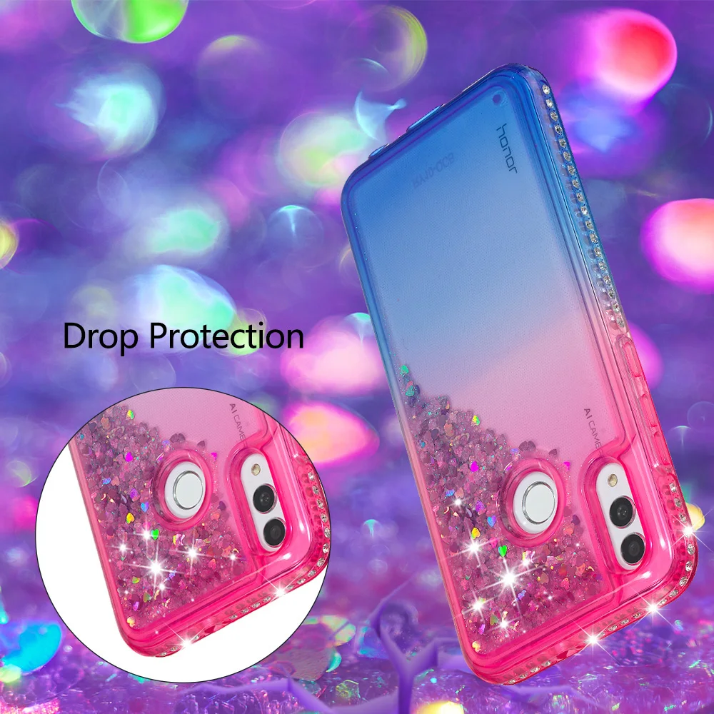Diamond Glitter Case For Huawei P Smart Plus 2019 Gradient Bling Quicksand Soft Silicone Case for Huawei Honor 10 Lite Cover (6)
