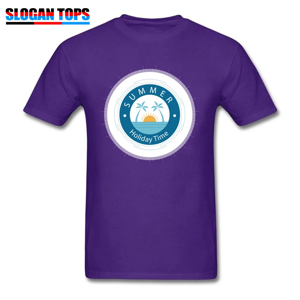 holiday label 25962 Tops Shirts New Coming Round Collar Printed Short Sleeve Cotton Men Top T-shirts Classic T-shirts holiday label 25962 purple