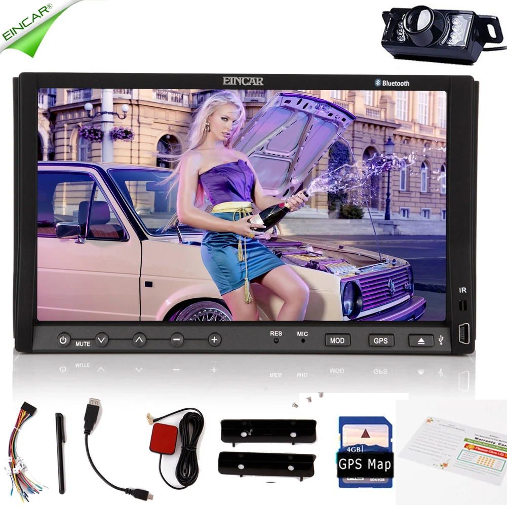 Excellent Music Radio 8GB GPS Map MP3 PC Logo Car DVD Player AMP SD 2 Din Autoradio Receiver Stereo In Deck Navigator CD 14
