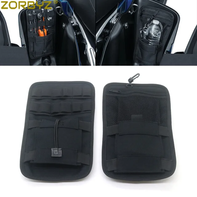 Zorbyz Motorcycle Black Pair Saddlebag Organizer Hard Bags Storage Zorbyz Motorcycle Black Pair Saddlebag Organizer Hard Bags Storage For Harley Touring Bagger 08 18