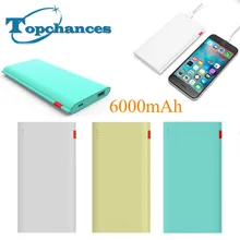 2016 High Quality New 6000mAh Power Bank External Battery Charger Slim Powerbank for iPad & Mobile Phones free shipping