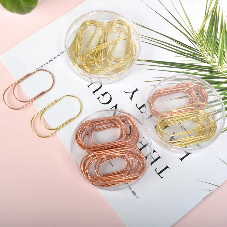 

50mm Large Rose Gold Gold Bookmark Planner Paper Clip Metal Material Bookmarks for Book Stationery School Office Supply