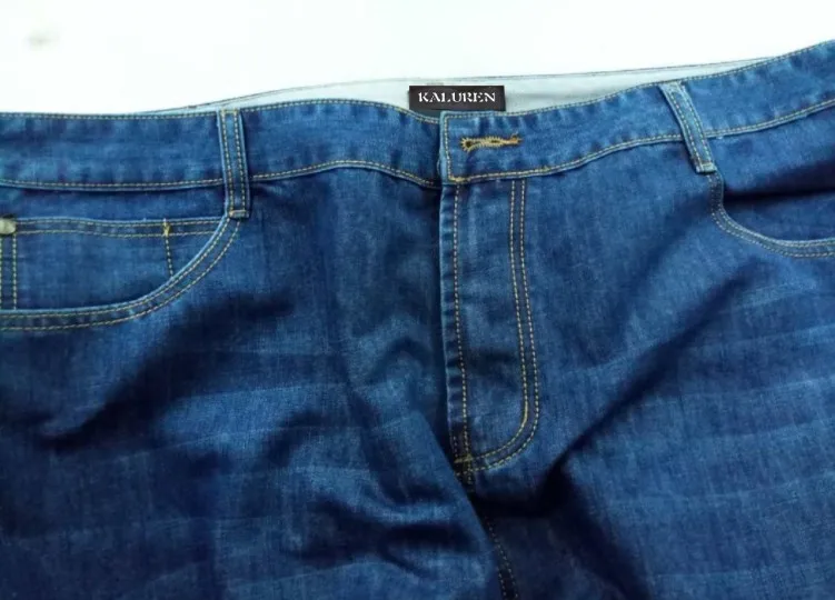 Бесплатная доставка размер плюс мужской джинсы тонкие прямые свободная Весенняя и Летняя мужская одежда плюс размер длинные брюки размер