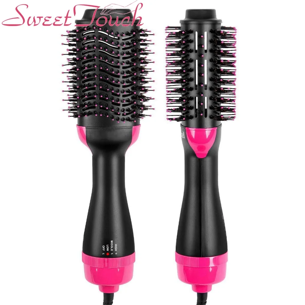 

2 in 1 Multifunctional Hair Dryer & Volumizer Rotating Hair Brush Roller Rotate Styler Comb Styling Straightening Curling Iron