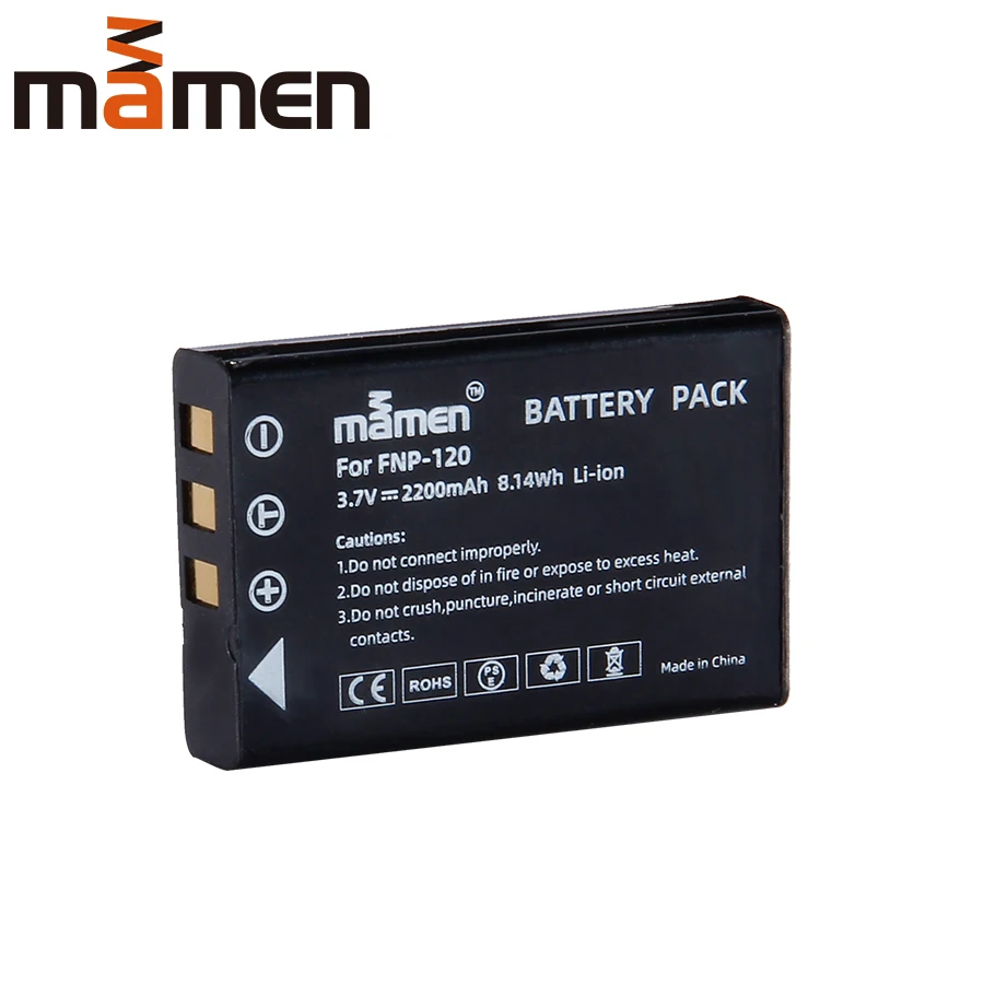 Mamen 2200mAh NP-120 FNP120 NP120 Digital Camera Battery Pack for Fujifilm FinePix F10 F11 Zoom M603 MX4 603 Batteries bateria