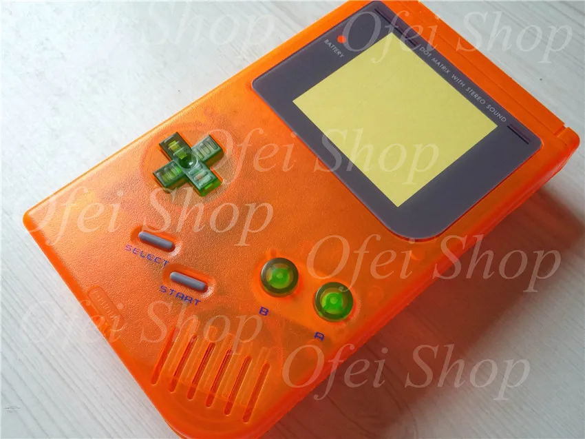 2 X Wholesale Price For Nintendo Gameboy Classic GBO DMG Housing Case Orange Transparent 